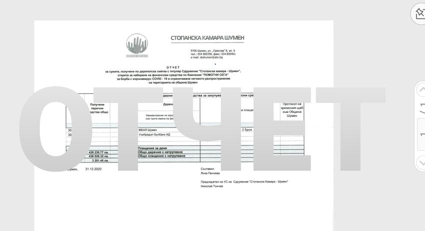 "Помогни сега" се отчете с 439 230 лева