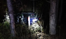Пиян шофьор се заби в дърво в опит да избяга от полицията 