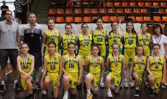 Момичетата до 14 г. на БК Шумен са сребърни медалисти в Първа дивизия 