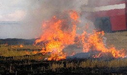 Пожар в комбайн 