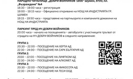„Нощ на индустрията“ ще се проведе за четвърти път в Шумен